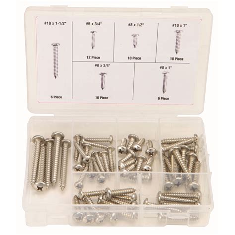 stainless sheet metal screw assortment